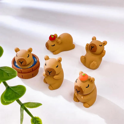 30PCS 3D Capybara Figurines Capybara Party Favors Cute Animal DIY Ornament Supplies for garden Capybara Home Decoration Ornam
