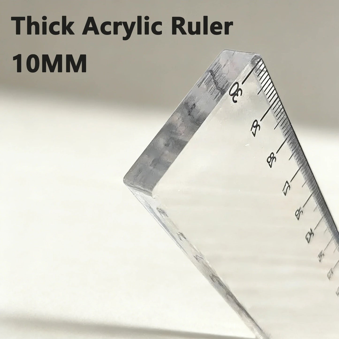 Multi-Function Paperweight Ruler - 50cm Thick Acrylic Cutting Grid for Graphic Design, Calligraphy & Craft