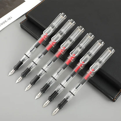 6pcs/Set Flat Tip Calligraphy Pens Art Parallel Writing Set Tibetan Arabic Fountain Pen for Gothic Lettering Stationery - tra
