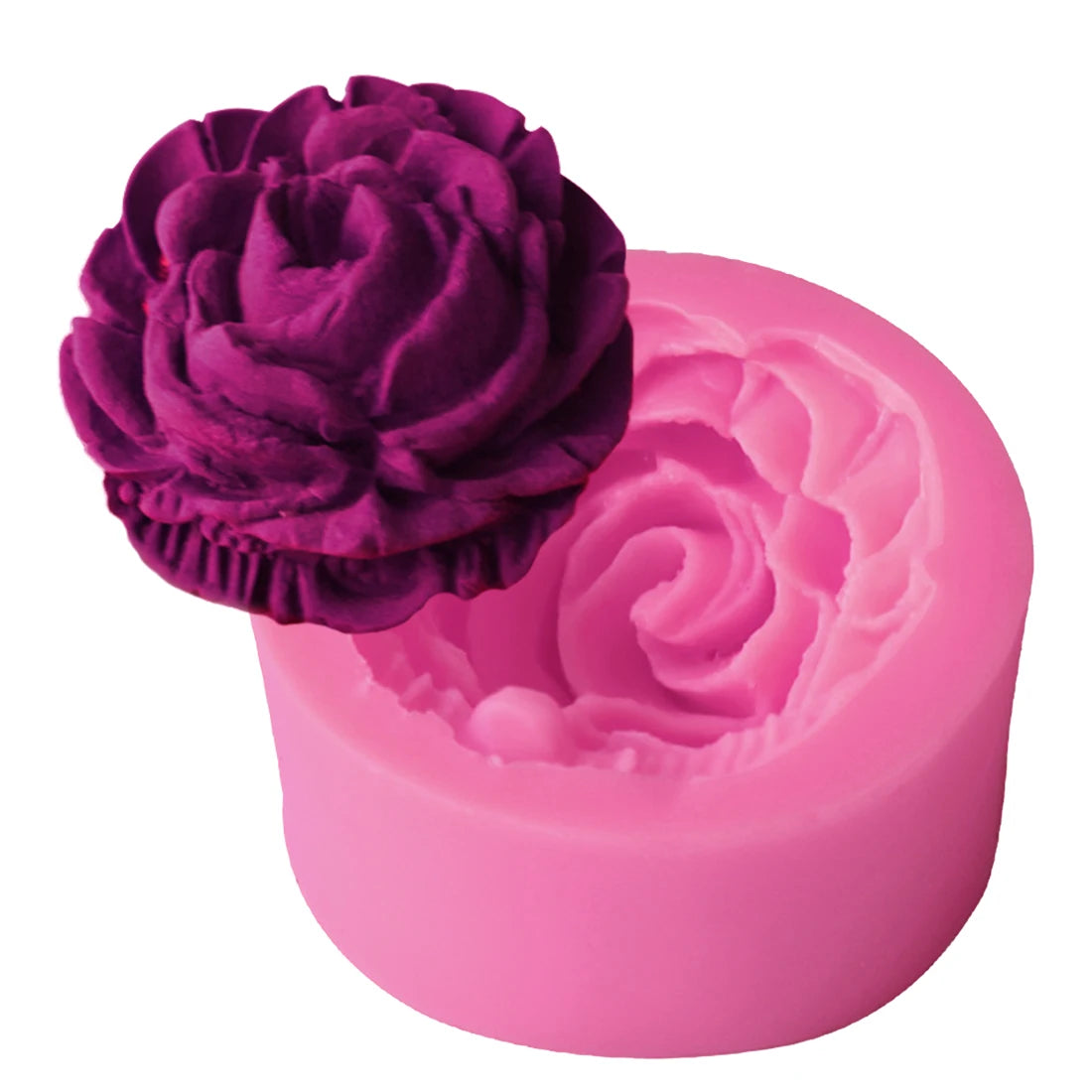 1PC Cake decorating tools 3D Rose Flower Silicone Mold Fondant Gift Decorating Chocolate Cookie Soap Polymer Clay Baking Mold