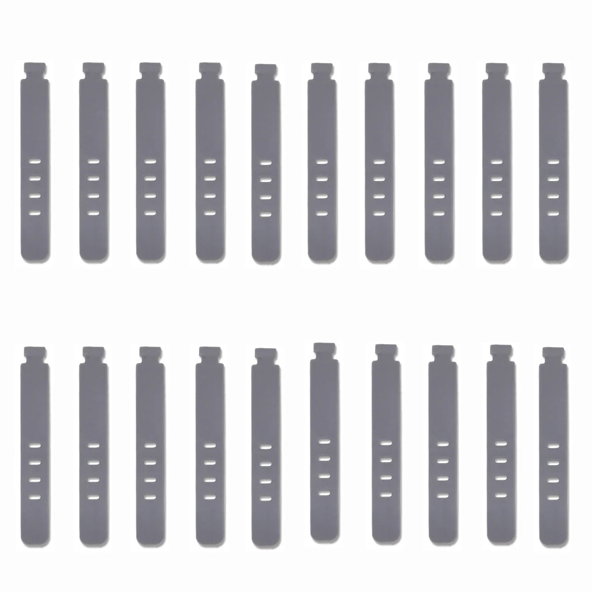 20/12/4PCS Cable Ties Cord Organizer Management Silicone Wire Holder Straps Zip Clips Reusable Tie Wraps Keeperwinder Rubber