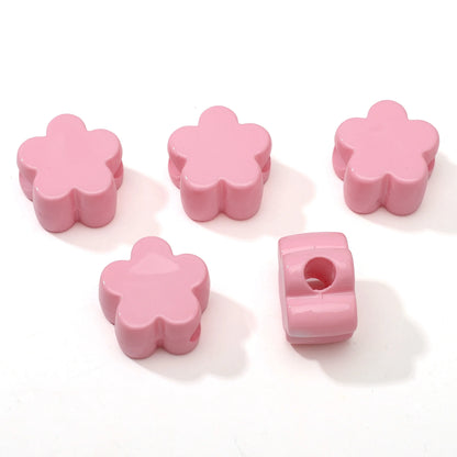 1/5Pcs Acrylic Large Hole Beads Star/Flower/Heart Beads Jewelry Making Materials for DIY Phone Chain Keychain Charms Accessor