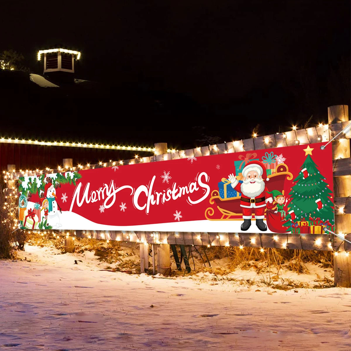 Christmas Outdoor Banner Merry Christmas Decoraton For Home 2023 Cristmas Outdoor Decor Xmas Navidad Noel Happy New Year 2024