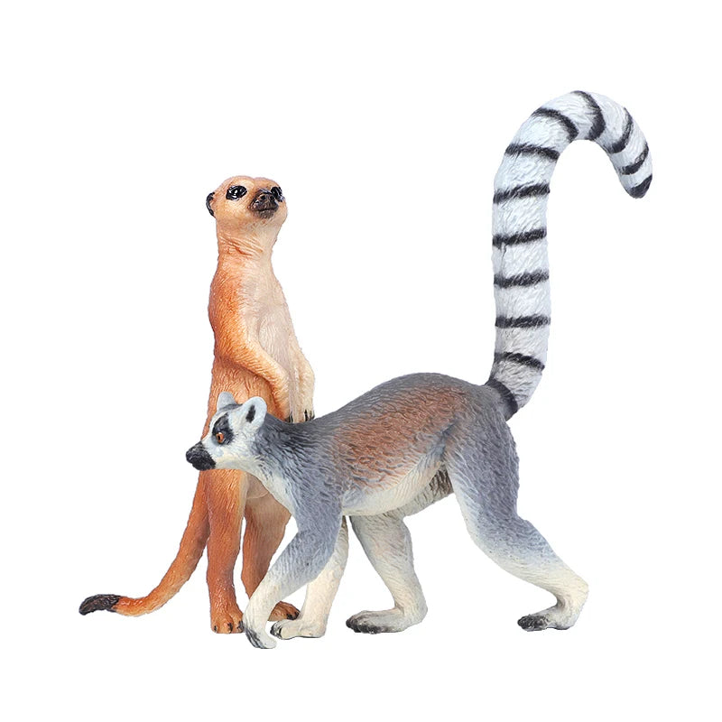 Simulation Wild Animal Model Wolf Monkey Fox Pangolin Squirrel Chinchilla Donkey Sloth Realistic Animal Figures Toys For Kids