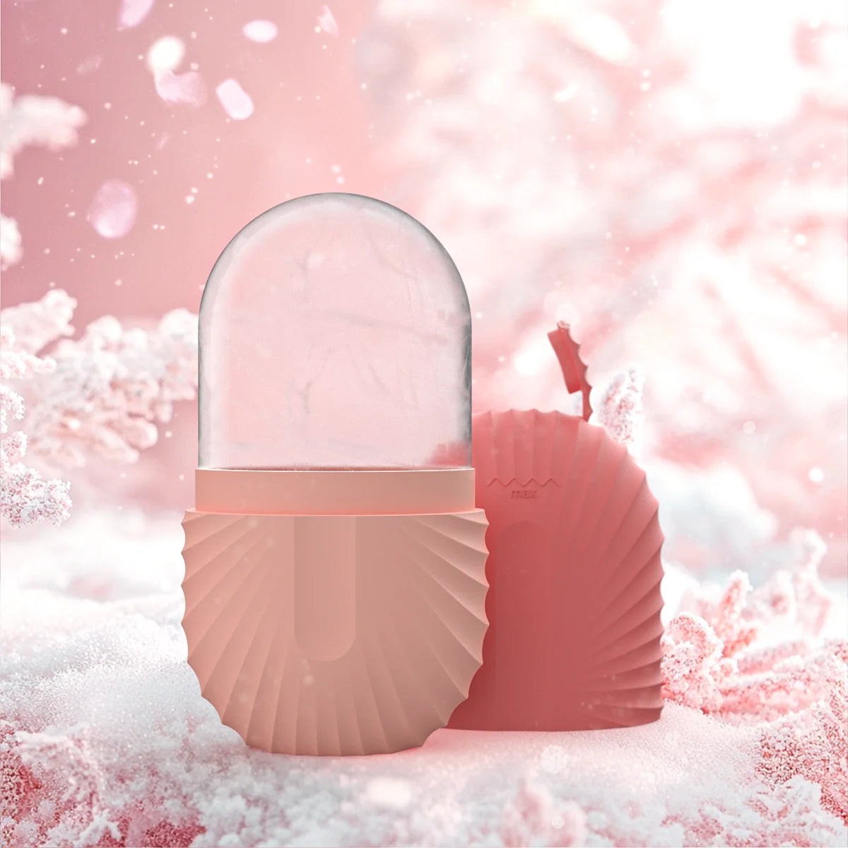 1pc silicone face ice cube mold for Beauty and Skin Care silicon face ice roller - Pink