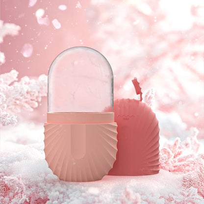 1pc silicone face ice cube mold for Beauty and Skin Care silicon face ice roller - Pink
