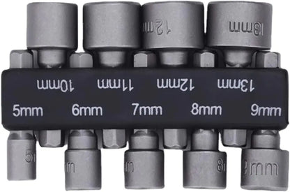 9pcs/set 5mm-13mm Hex Sockets Sleeve Nozzles Nut Driver Set Screwdriver Set Schroevendraaier Set Bits Sets Tools Socket Wrenc