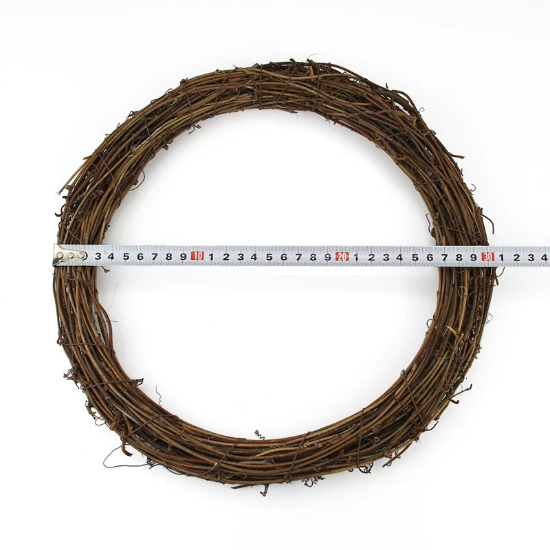 DIY Merry Christmas Decorations For Home Natural Rattan Wreath Garland Tree Craft Xmas Decor Accessories Spring Wedding New Y