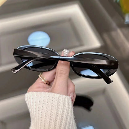 New Oval Vintage Sunglasses Women Designer Fashion Sun Glasses Female Leopard Frame Retro Mirror Oculos De Sol
