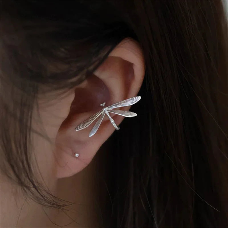 XIYANIKE Vintage Delicate Dragonfly No Hole Ear Bone Clip Earrings For Women New Fashion Jewelry Party Gift серьги жен - VES0