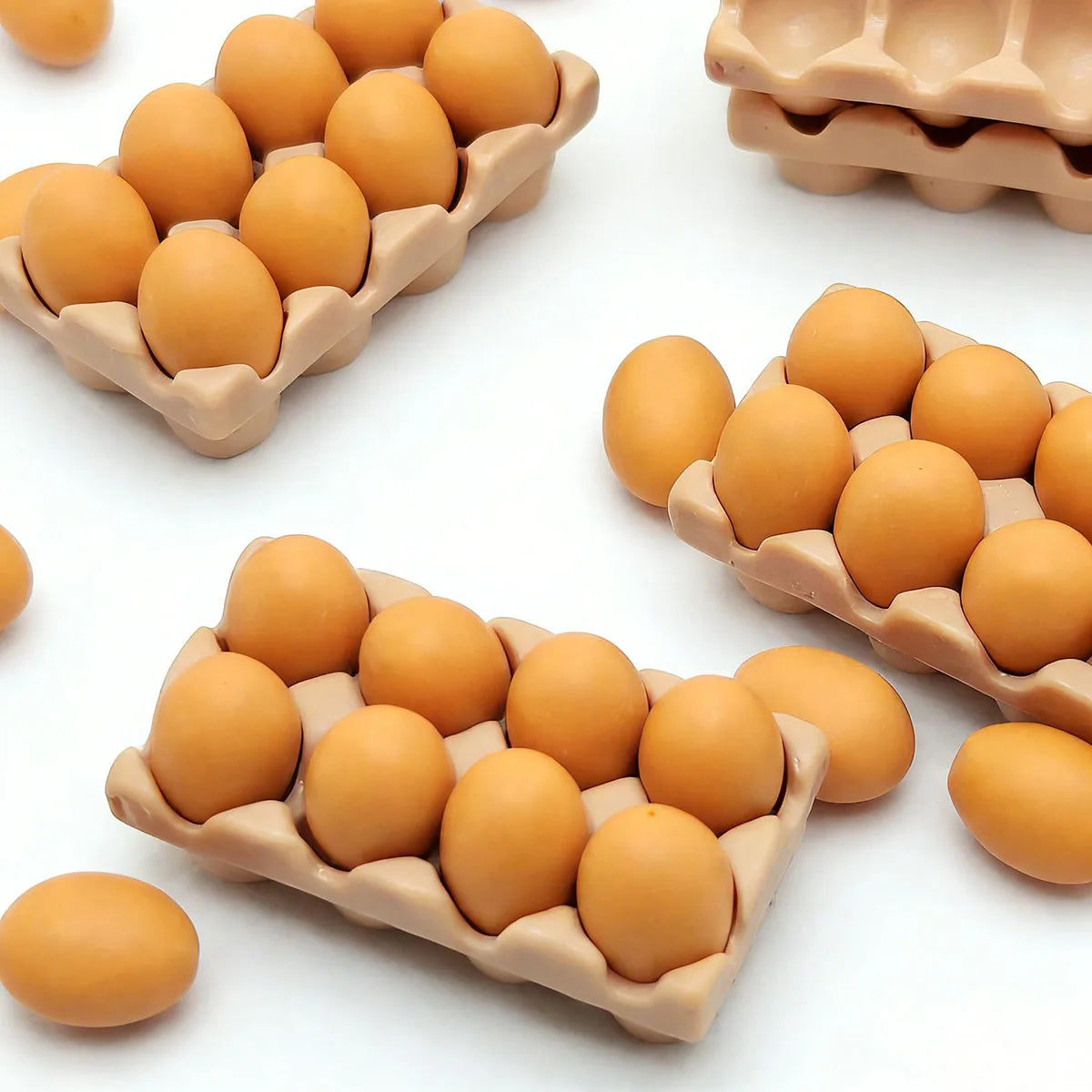 Dollhouse Miniature Resin Egg Tray Mini Food Model DIY Mini Scene Decor Accessories Creative Craft Ornament