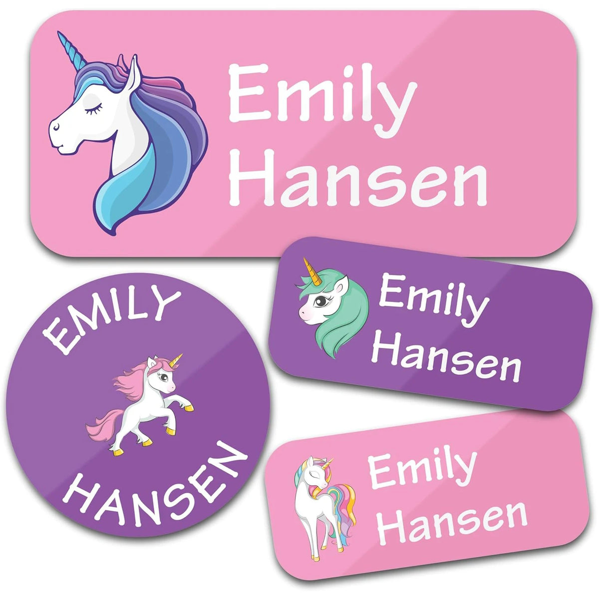 TREES 140PCS Custom Waterproof Name tags Stickers ,cartoon style, nakrjki na ubrania imie，autocollants personnalisés prenom,