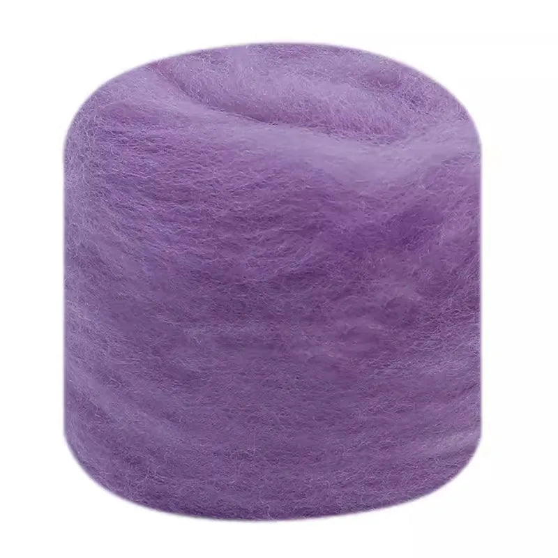 Needle Felting Wool Fibre Wool Roving for DIY Craft Materials, Needle Felt Roving Fabric Felt Craft Toys Handmade Felting Cra