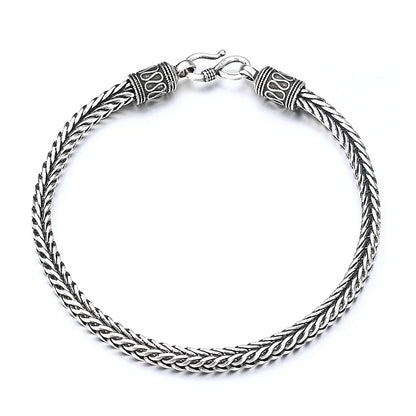 925 Sterling Silver Bracelet Chain Vintage for Men Women Luxury Wedding Jewelry Engagement Fashion Party Gifts