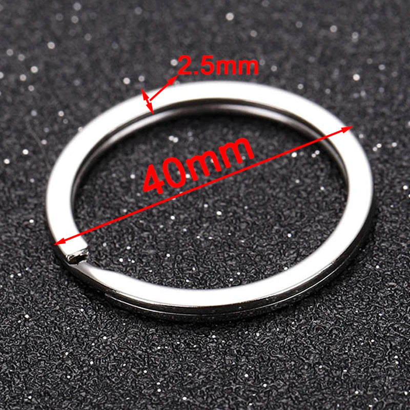 20pcs Metal Split Jump Rings Metal Hooks for DIY Keychain Pendant Making Accessory - Outer Dia 40mm