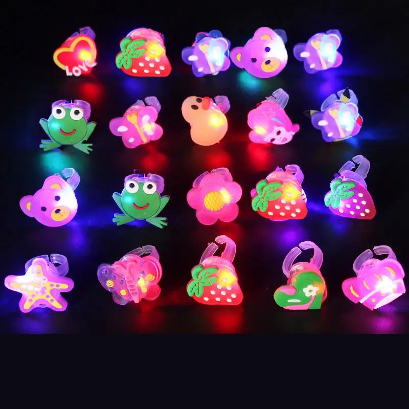 10/20PCS Glowing Ring Toy Kids Gift Birthday Party Favor Gift Friends Guest Giveaways Carnival Christmas Gifts Children Pinat