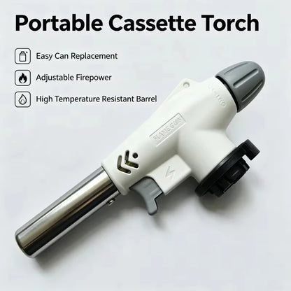 Torch Cooking AutoIgnition Butane Gas Welding-Burner Welding Gas Burner Flame Gas Torch Flame Gun Blow for BBQ Camping Cookin