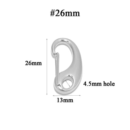 5pcs Stainless Steel D Lobster Clasps Spring Hooks Key Chains Bags Snap-fastener Buckles Connectors DIY Jewelry Accessories -