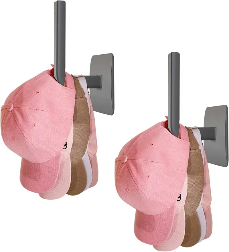 Hat Rack for Baseball Caps No Drilling Adhesive Hat Hook for Wall Door Closet Cap Hanger Storage Hat Home Organizer Holder