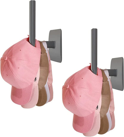 Hat Rack for Baseball Caps No Drilling Adhesive Hat Hook for Wall Door Closet Cap Hanger Storage Hat Home Organizer Holder