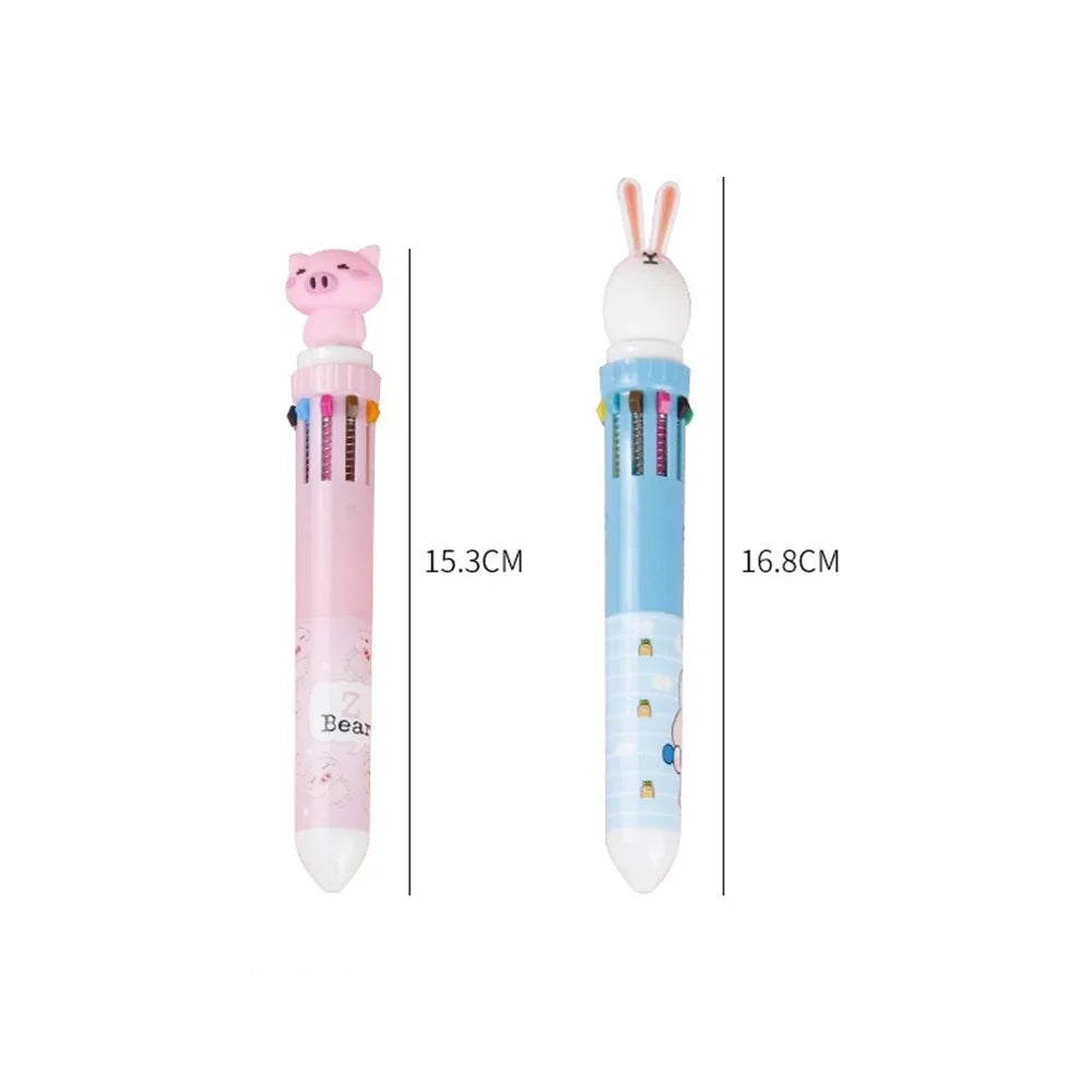 5-20 Pcs10 Color Cartoon Pen Kids Gifts Birthday Party Children's Prizes Christmas Wedding Guest Gifts Carnival Party Gift Pa