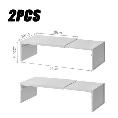 Kitchen Cupboard Organizer Retractable Cabinet Shelf Seasoning Bottle Spice Rack Dish Shelf Kitchen Accessories Storage Rack 