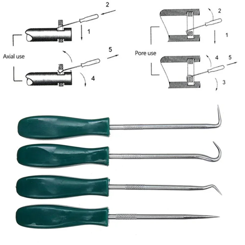 4Pcs Oil Seal Screwdrivers Set Car Auto Vehicle Pick Hooks For Garages General-Plumbers Mechanics Workshop Car Tools 135mm Am