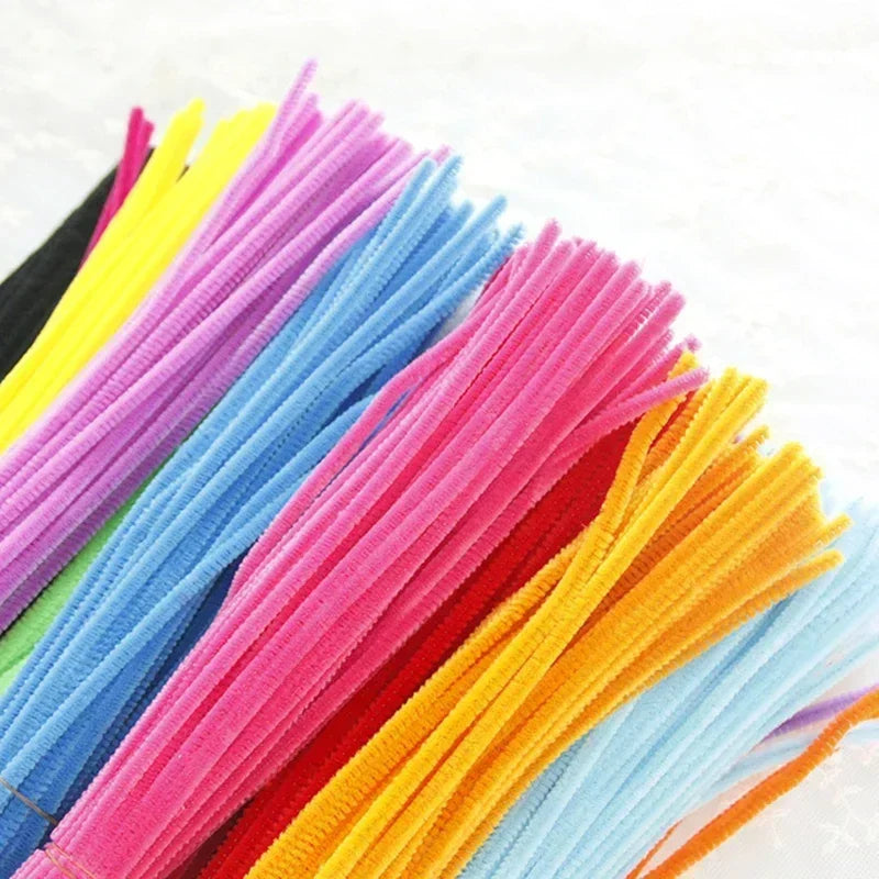 100/50Pcs Chenille Stems Bulk 22 Colors Chenille Pipe Cleaner Stems Kids Art and Crafts Projects and Decorations(6 MM x 12 in