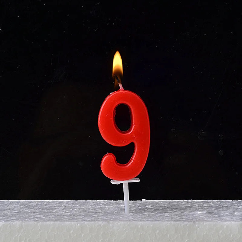1Pcs Gold Happy Birthday Number Cake Candles 0 1 2 3 4 5 6 7 8 9 Cake Topper Kids Girls Boys Bar Baby Party Supplies Decorati