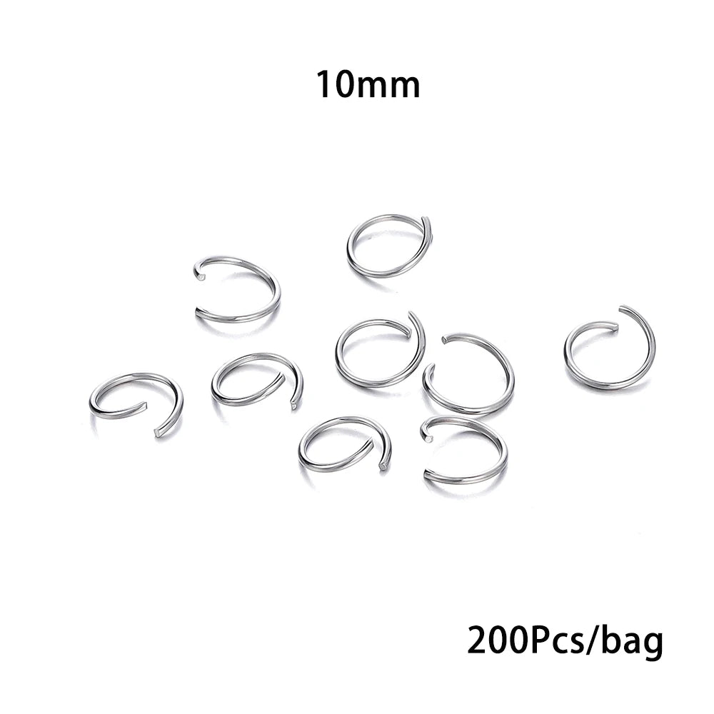 200Pcs Stainless Steel Open Jump Rings for Jewelry Making Supplies DIY Double Loops Split Rings Connectors For Jewelry Findin