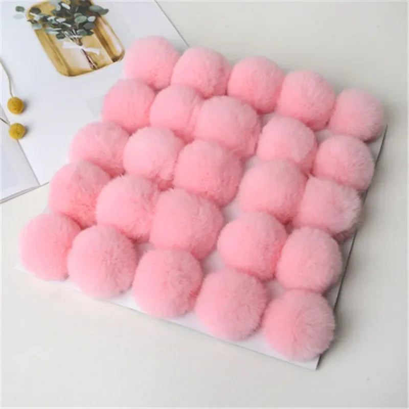 Pompom 5cm 6cm 8cm Fluffy Fur Ball Soft Pompon DIY Pompons For Keychain Sewing On Scarf Hats Shoes Apparel Craft Supplies