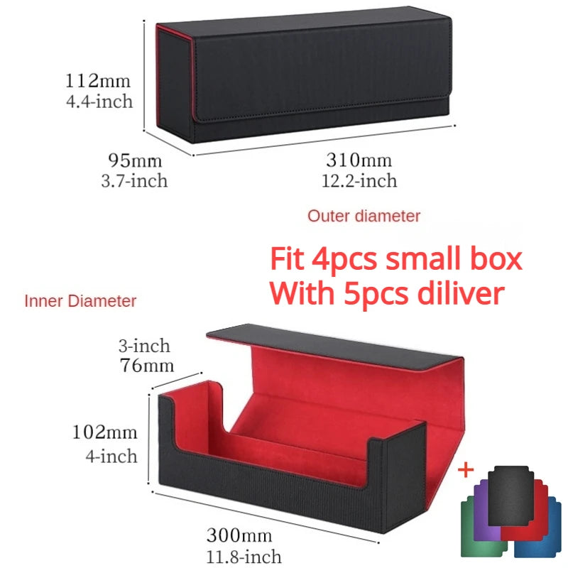 Deck Trading Cards Box for 100+ Game Baseball Card Storage Box Playing Card Carrying Case for Family Party Games Supplies - 1