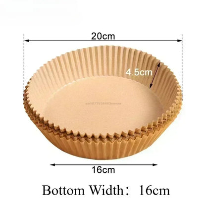 Air Fryer Paper Oven Paper Disposable Send Brush Non-Stick Airfryer Baking Papers Liners Parchment Paper for Baking Microwave
