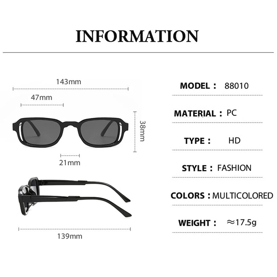 Luxurious Rectangle Sunglasses Women Oval Vintage Brand Designer Square Sun Glasses UV400 Men Shades Female Eyewear Anti-glar