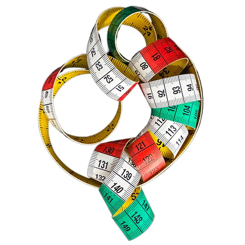 1Pc Quality Soft Tape with Snap Fasteners Soft Multicolor Measuring Tape Dual Sided Tape Measure Needlework Sewing Tool