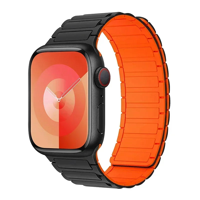 Magnetic Loop for Apple Watch Bands 44mm 40mm 49mm 45mm 41mm 38mm Silicone Bracelet iWatch Series 9 8 7 6 5 4 3 Se ultra 2 st