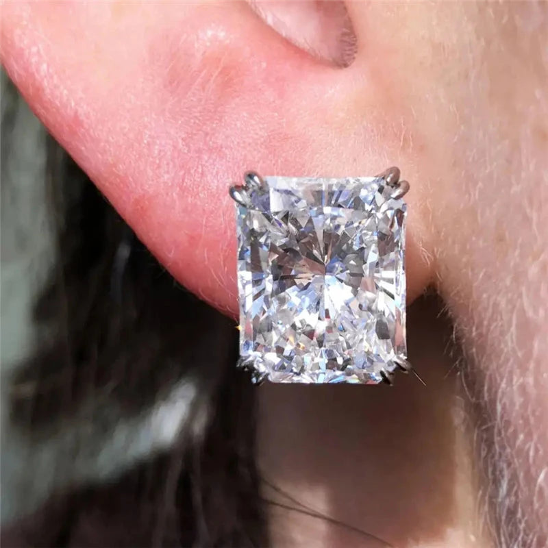 CAOSHI Stylish Simple Stud Earrings for Women Trendy Modern Style Dazzling Zirconia Accessories Wedding Engagement Jewelry Gi