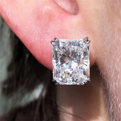 CAOSHI Stylish Simple Stud Earrings for Women Trendy Modern Style Dazzling Zirconia Accessories Wedding Engagement Jewelry Gi