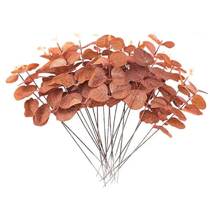 5/10/20Pcs Of Eucalyptus Leaf Stems Green Artificial Plants For Living Room Decoration Bride Wedding Vases Flowers Bouquet De