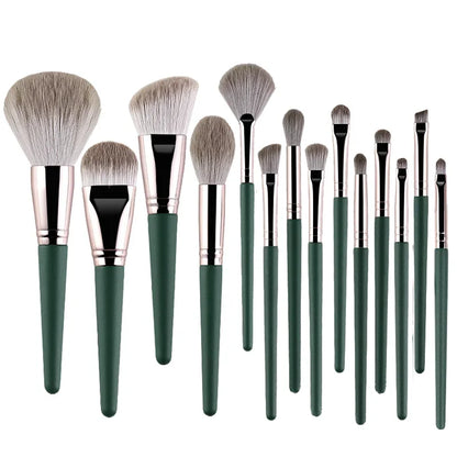 14Pcs Makeup Brushes Soft Fluffy Makeup Tools Cosmetic Powder Eye Shadow Foundation Blush Blending Beauty Make Up Brush - 14p