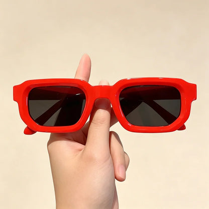 6PCS/Set Women Vintage Rectangle Frame Sunglasses Fashion Retro Sun Glasses Design Glasses Eyewear Men Goggle - 1PC-C5