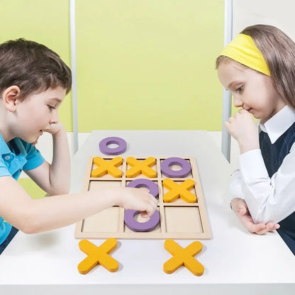 New Montessori Wooden Toy Mini Chess Play Game Jigsaw Board Games Early Educational Interaction Toys for Kids Party Battle Ga