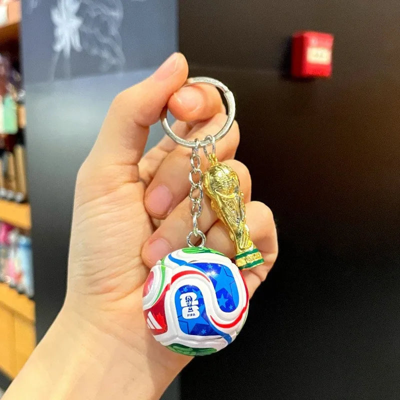 2026 FIFA Trophy Keychain Metal Football Trophy Key Ring Soccer Fan Gift Souvenir Collectible Memorabilia Bag Charm Pendant