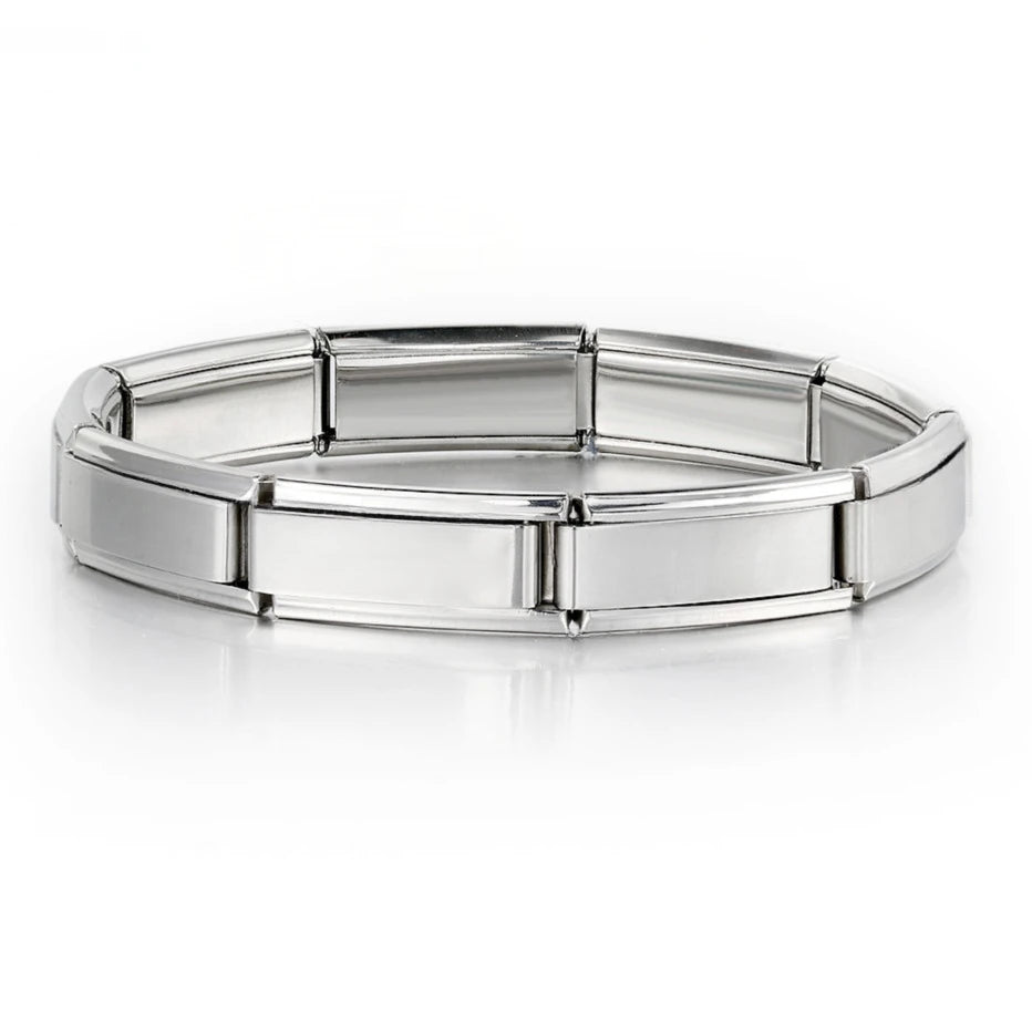 2025 Fashion Functional Elastic Bracelet Modular Bulk Italian Charms Links Fit Bracelet Stainless Steel Jewelry