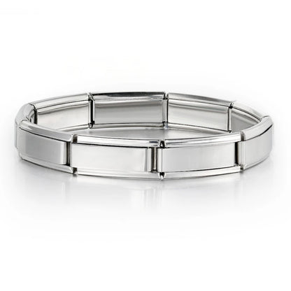 2025 Fashion Functional Elastic Bracelet Modular Bulk Italian Charms Links Fit Bracelet Stainless Steel Jewelry