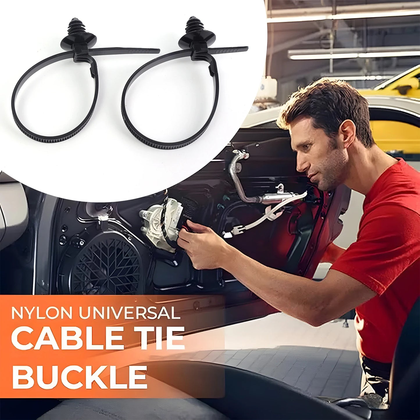 Push Mount Cable Ties Clip Self Locking Zip Tie for Car Automotive Wire Harness Nylon Straps Wire Cable Management Fastener