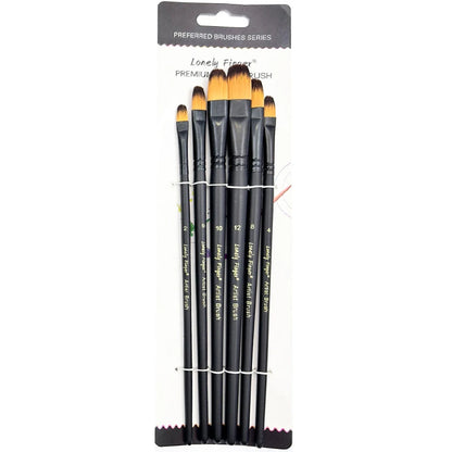 6pcs Artist Paint Brushes Set Artist Paintbrushes For Acrylic Oil Watercolor Acrylic Painting For Body Face Rock Canvas - 6pc