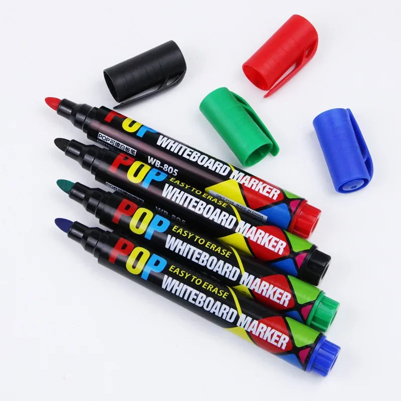 8/12 Colour POP Whiteboard Marker Set,Erasable, Refillable,Safety,Non-Toxic,High Capacity,Office,Conferencing,Educational Ite