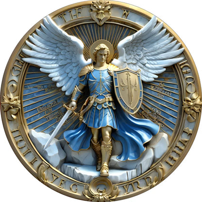 1PCS 2D Flat Home Decor Wooden Disc Angel Sub Series Holy Angel Redemption Bedroom Wall Decorations Photo Props Decoration - 
