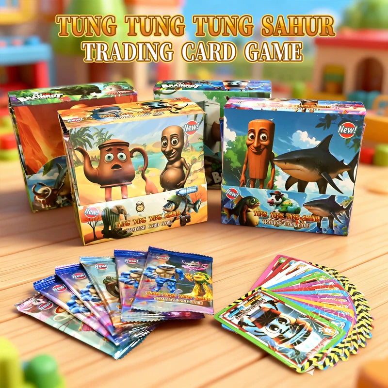 Italian Brainrot Collection Cards Trading Cards Game Card Battle Carte Toystung Sahur Tralalero Tralala For Fans Children Gif